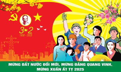 File in ấn Vector mừng đất nước đổi mới - mừng đảng quang vinh (bản gốc) chất lượng cao