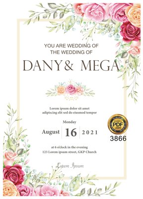 Download file gốc Vector wedding Invitation #101 file PDF (độ nét cao)