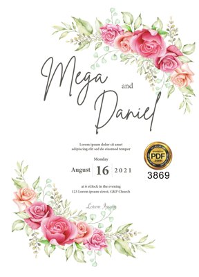 File in trần Vector wedding Invitation #104 file PDF (bản gốc) bầu trời