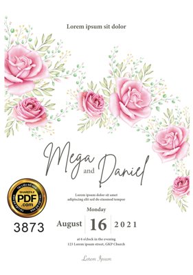 Tải file Vector wedding Invitation #108 file PDF (ảnh gốc) in tranh kính