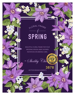 File in trần Vector wedding Invitation #113 file PDF (bản gốc) mây trời