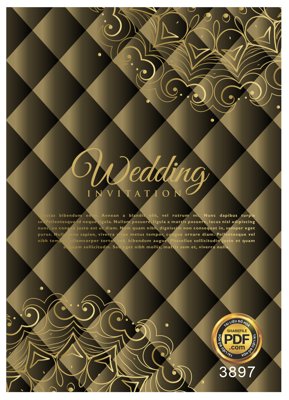 File tranh Vector wedding Invitation #132 file PDF (gốc) chủ đề con người