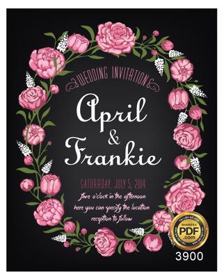 Tải file Vector wedding Invitation #135 file PDF (PSD) cho in ấn quảng cáo