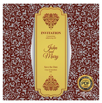 File gốc Vector wedding Invitation #140 file PDF (PNG) chất lượng cao