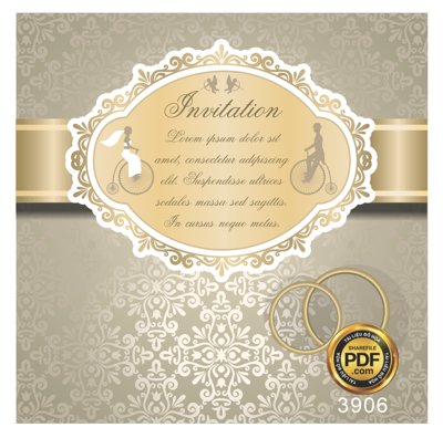 Tải về file tranh gốc Vector wedding Invitation #141 file PDF (để in quảng cáo)