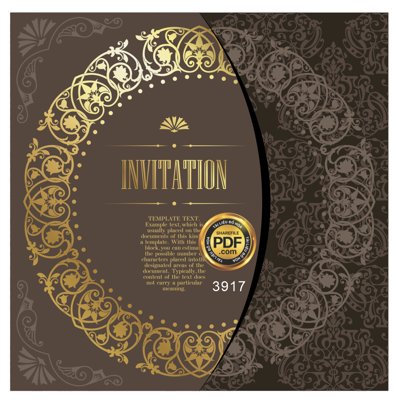 File tranh Vector wedding Invitation #152 file PDF (ảnh gốc) độ nét vượt trội