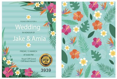 Tải file tranh gốc Vector wedding Invitation #175 file PDF chất lượng cao