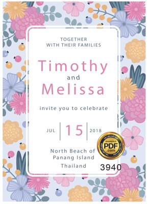Tải file Vector wedding Invitation #176 file PDF (gốc) làm tranh treo tường