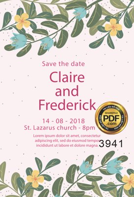 Tải file Vector wedding Invitation #177 file PDF (gốc) để in ấn ngay