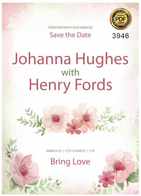File ảnh Vector wedding Invitation #183 file PDF (gốc) in backdrop sự kiện