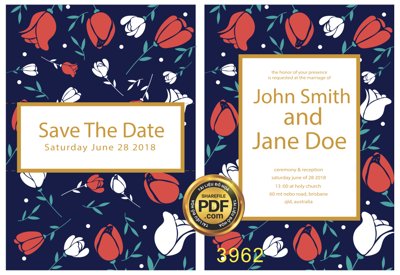 Download file Vector wedding Invitation #198 file PDF (gốc) in mica bàn thờ