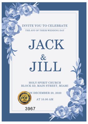 Download file gốc Vector wedding Invitation #203 file PDF (độ nét cao)