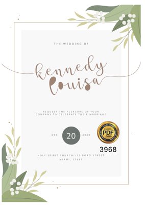Tải file Vector wedding Invitation #204 file PDF (gốc) in ấn chất lượng