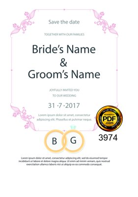 Tải về file tranh gốc Vector wedding Invitation #210 file PDF (để in quảng cáo)