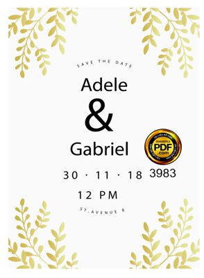 File gốc Vector wedding Invitation #219 file PDF (in 3D) nghệ thuật