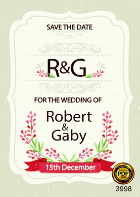 Tải file gốc Vector wedding Invitation #234 file PDF (bản PSD) đầy đủ layer