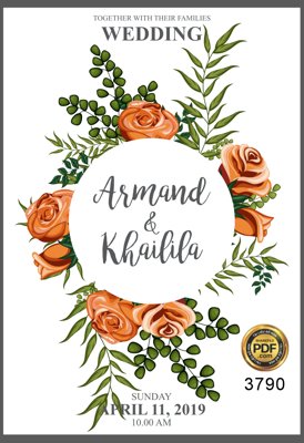 Tải file Vector wedding Invitation #25 file PDF (gốc) in nhanh