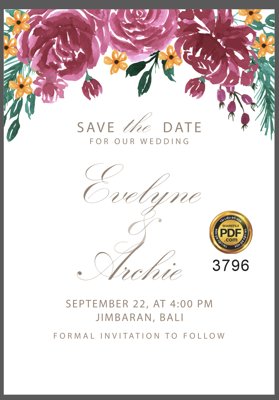 File gốc Vector wedding Invitation #31 file PDF (ảnh chi tiết) để in trần