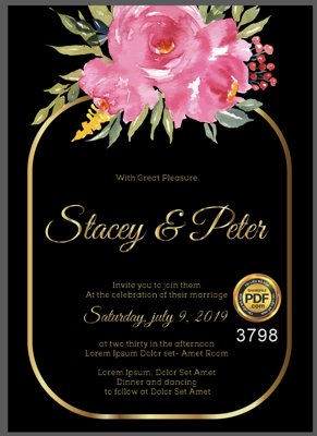 Tải file Vector wedding Invitation #33 file PDF (gốc) in tranh tráng gương