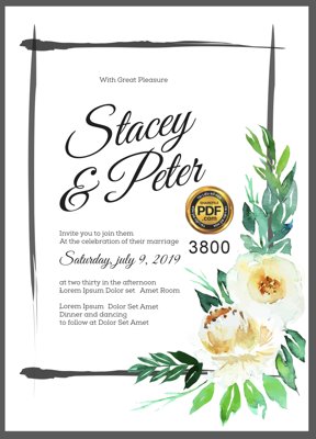 Tải file Vector wedding Invitation #35 file PDF (gốc) làm file thiết kế