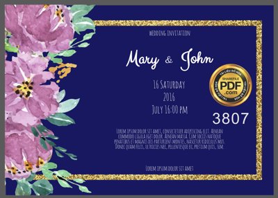 File gốc Vector wedding Invitation #42 file PDF (phong cách) cổ điển