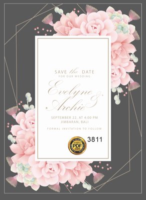File gốc Vector wedding Invitation #46 file PDF (chuẩn CMYK) cho nhà in