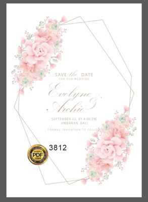 Tải file Vector wedding Invitation #47 file PDF (PSD) cho in ấn quảng cáo