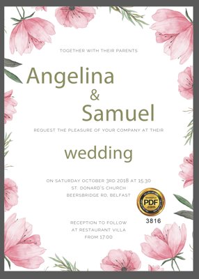 Tải file Vector wedding Invitation #51 file PDF (gốc) làm file thiết kế