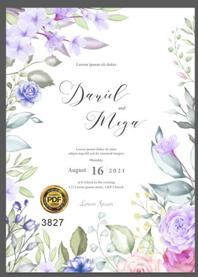 Tải về file tranh gốc Vector wedding Invitation #62 file PDF (để in quảng cáo)