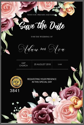 Tải file Vector wedding Invitation #76 file PDF (ảnh gốc) in gạch 3D