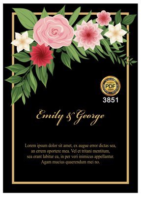 File in mica Vector wedding Invitation #86 file PDF (bản gốc) siêu trong