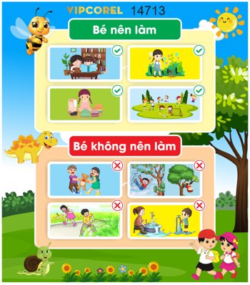 Download file Việc bé nên làm và bé không nên làm file corel (gốc) in mica bàn thờ