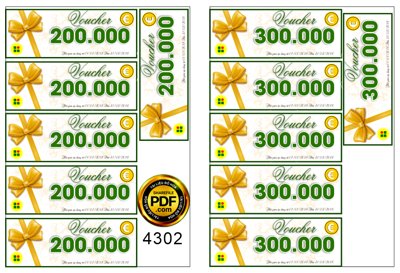 File gốc Voucher tặng phiếu mua hàng 200k file corel (trang trí) phòng làm việc