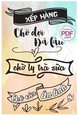 Ảnh gốc Xếp hàng chờ đợi đã lâu - Chờ ly trà sữa chờ câu ân tình (độ nét cao) in tráng gương