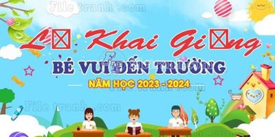 File gốc backdrop khai giang truong mam non (2) (cho in 3D) độc đáo
