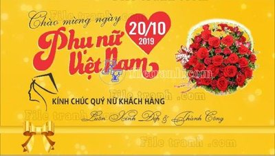 File in trần backdrop ky niem ngay phu nu vietnam 20-10 (27) (bản gốc 3D) sống động