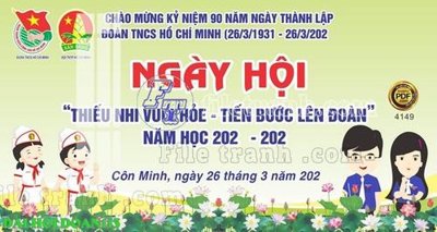 File gốc File thiết kế mẫu pano phông tranh đại hội đoàn 113 (in 3D) cho trang trí