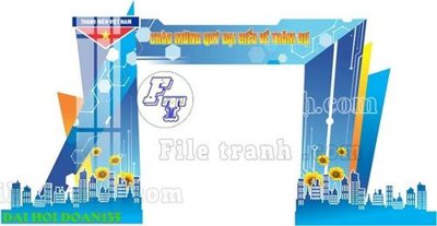 Tải file File thiết kế mẫu pano phông tranh đại hội đoàn 135 (ảnh gốc) in tráng gương