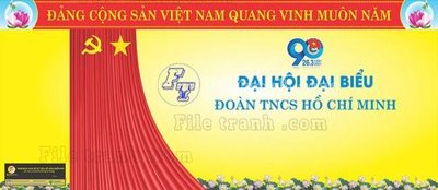 File gốc File thiết kế mẫu pano phông tranh đại hội đoàn 140 (vector) cho in ấn