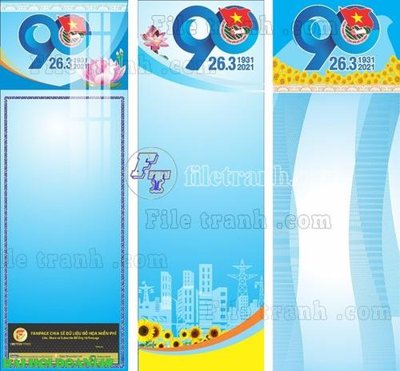 File tranh File thiết kế mẫu pano phông tranh đại hội đoàn 149 (gốc) in trên kính