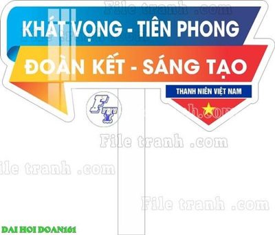 File tranh File thiết kế mẫu pano phông tranh đại hội đoàn 161 (bản gốc) in lụa 5D