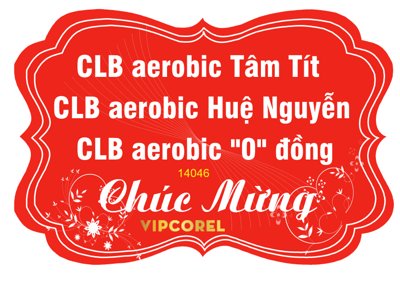 Download file file corel cắm lẵng hoa CLB Aerobic Chúc Mừng (gốc) in mica đèn LED