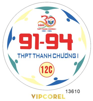 Tải file gốc logo in áo họp lớp 30 năm ngày trở về 91-94 (bản PSD) gốc
