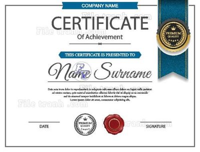 File gốc mau chung nhan 147 (in lụa) cao cấp