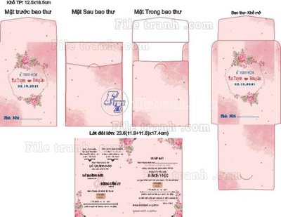 File gốc mau thiep cuoi dep (10) (cho in ấn) từ kho Filetranh