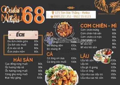 File gốc menu 68 (in lụa) cao cấp