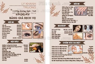 Tải file menu spa 1 (gốc) chủ đề tâm linh