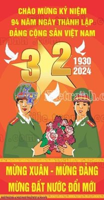 File ảnh File thiết kế mẫu tranh mừng đảng mừng xuân MX113 (gốc) in poster