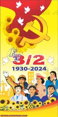 File gốc File thiết kế mẫu tranh mừng đảng mừng xuân MX119 (in lụa) chi tiết cao