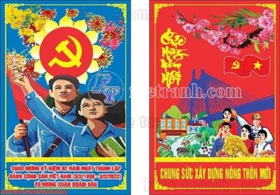 Hình ảnh gốc File thiết kế mẫu tranh mừng đảng mừng xuân MX148 (để in khổ lớn)